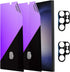 2 Pack Anti-Blue Privacy Screen Protector for Samsung Galaxy S23 Ultra Anti-Spy Soft Film Support Finger Unlock 6.8 inch + 2 Pack Camera Lens Glas...