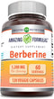 Amazing Formulas Berberine Supplement | 1200 Mg Per Serving | 120 Veggie Capsules Per Serving | Non-GMO | Gluten-Free | Made in USA...