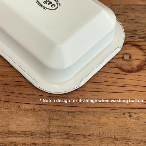 argee Enamel Bakeware – Simple and Practical Enamel Rectangular Pan for Gas Stove, Induction and Infrared Cooker, Oven, Stove – Individual Portion...