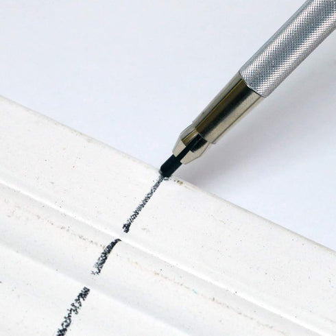 Carmel 2.8mm Mechanical Grease Pencil Holder + 25 Refills (Silver), Clutch Pencil with Thick Waxy Leads, Lead Holder for Drawing, Wax Pencil for H...