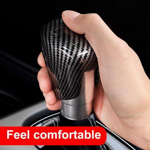 ABS Automobile Shift Knob Cover Carbon Fiber Decorative Cover Fit for Honda Civic 2022 2023, Honda CRV HRV 2023, Honda Accord 2018-2023 All-Inclus...