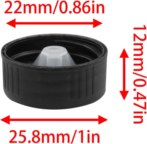 Phenolic Resin Covers for Daily Chemical Food and Cosmetic Bottles 24mm Black Polyester Seal Screw Caps 24PCS...
