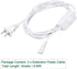 MECCANIXITY T5 T8 LED Tube Power Extension Cable with On/Off Switch, 2 Pin 3 Meter Length Wire White for LED Integrated Light Tube Fixture...