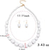 Pingyongchang Multicolor Chunky Acrylic Beads Necklace Earring Statement Strand Jewelry set Wilma Necklaces Dangle Earrings Strand Collars Drop Ea...