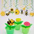30Ct Bee Party Hanging Swirl Decorations,Bumblebee Party,Fairy Party,Garden Party,Party for Girls,Boys,Kids,Home,Classroom,Baby Shower...