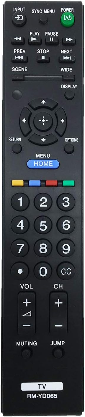 RM-YD065 Remote Replacement for Sony TV KDL-32BX320 KDL-55BX520 KDL-32BX321 KDL-40BX420 KDL-40BX421 KDL-46BX420 KDL-46BX421 KDL-32BX420 KDL-32BX42...