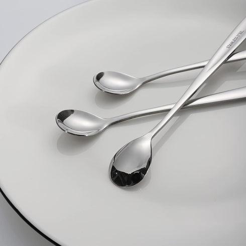 Stainless Steel Iced Tea Spoons Set of 6 Cocktail stir sticks Spoons Bar Spoon for Cold Drinks...