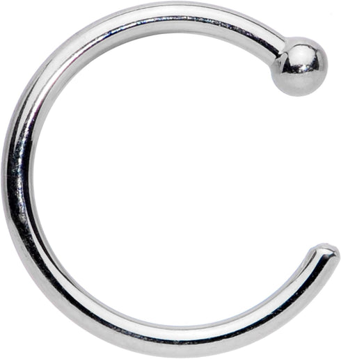 Body Candy Tiny Nose Hoop 20 Gauge 1/4 Small Diamenter Solid 14k White Gold 6mm Nose Hoop...