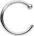 Body Candy Tiny Nose Hoop 20 Gauge 1/4 Small Diamenter Solid 14k White Gold 6mm Nose Hoop...