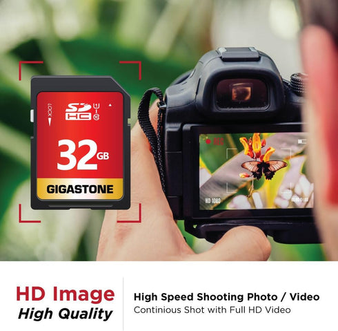 Gigastone 32GB SD Card UHS-I U1 Class 10 SDHC Memory Card High Speed Full HD Video Canon Nikon Sony Pentax Kodak Olympus Panasonic Digital Camera...