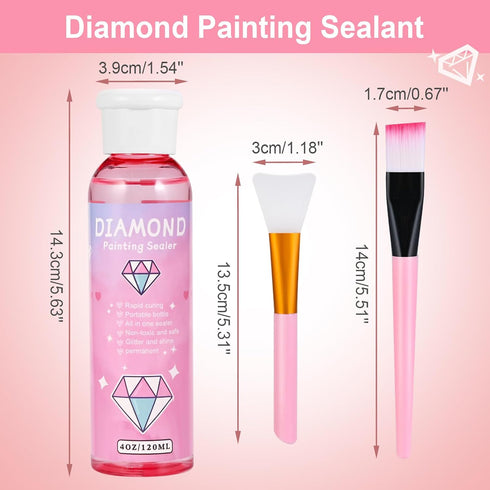 2-Pack Diamond Painting Protectant Brightener(120ml*2), 8OZ Diamond Painting Accessories Glue for Diamond Painting and Puzzles...