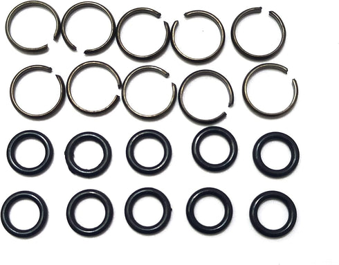 10-Piece 1/2 Inch Impact Wrench Socket Retainer Rings Set, Black, Carbon, Rubber, Steel...
