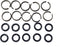 10-Piece 1/2 Inch Impact Wrench Socket Retainer Rings Set, Black, Carbon, Rubber, Steel...