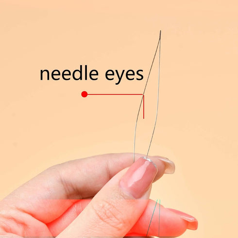 30 Pcs Beading Needles Set Include 15 Pcs Long Straight Beading Thread Needles + 15 Pcs Big Eye Beading Needles, Embroidery Needles with Needle Bo...
