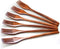 Forks,Wooden Forks, AOOSY 6 Pieces Eco-friendly Japanese Wood Salad Dinner Forks Wooden Forks Set Reusable Handmade Natural Wood Flatware Set for ...
