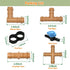37 Pieces Drip Irrigation Fittings Kit for 1/2 Inch Tubing, Drip Irrigation Parts for Drip Sprinkler System - 12 Couplings, 9 Tees, 6 Elbows, 6 Pl...