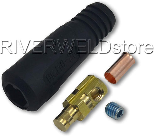 RIVERWELD TIG Welding Cable Panel Connector-plug DKJ10-25 & EDKL10-25 200Amp Dinse Quick Fitting 4pcs...