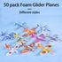 50 Pcs Foam Gliders Planes Toys for Kids, Paper Airplane, Party Favors Goodie Bag Stuffers, Outdoor Flying Toys, Bulk for Classroom Prizes Boys an...