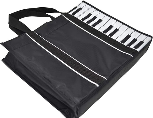 Piano Keys Music Tote Bag With 5mm sponge Waterproof Oxford Cloth Handbag Shopping Bag with Magnetic Snaps Buckle...