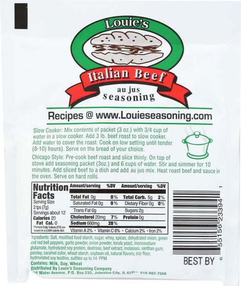 Louies Italian Beef Seasoning, 3-ounce (Pack of 6)...