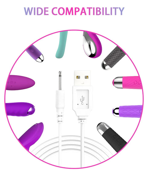 Bicmice USB DC Charging Cable 2.5mm DC Charger Cord 2.7Ft Replacement for Massager-2 Pack(White)......