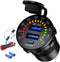 iMESTOU Quick Charge 3.0 Car Charger, Waterproof 36W Dual USB QC3.0 Fast Charging Socket Power Outlet with Voltmeter & Switch & 10A Fuse Built-in ...