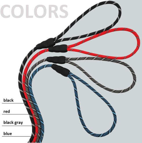 Reflective Long Dog Leash Slip Lead, No-Choking 12FT/20FT/30FT/50FT Rope Training Lead for Medium Dogs Small Puppy Pets Behavior Active Playing Bl...