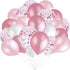 Pink and White Balloons, Pink Confetti Balloons White Balloons Total 90 pcs Latex Party Balloons for Hen Party Wedding Baby Shower Birthday Party ...