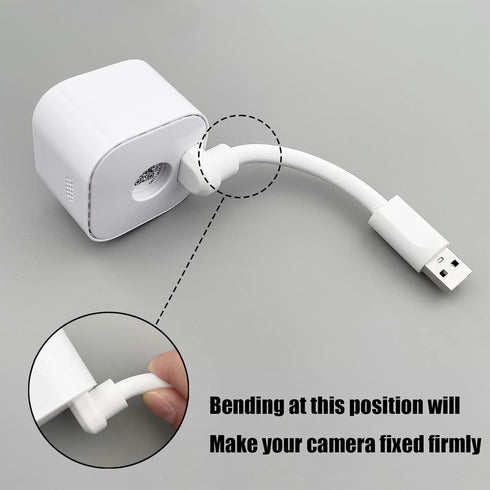 360 Degree Rotating Gooseneck USB Charger Stand fits for Blink Mini Indoor Security Camera, Adjustable Convenient Charger Cable Without Mounting B...