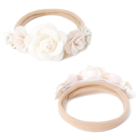 Baby Girl Floral Headband Nylon Flower Crown Elastic Hairband 3pcs Hair Accessories Gift for Girls (30#)...