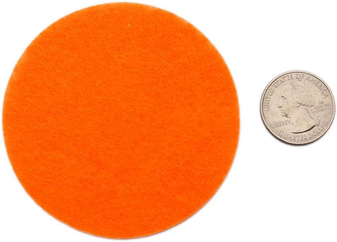 Playfully Ever After 3 Inch Orange 30pc Stiff Felt Circles...