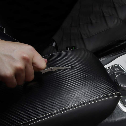 AAGiiLEEYO Car Center Armrest Covers Fit for 2011-2021 Jeep Grand Cherokee Carber Fiber Pattern Black Leather Covers Center Console Covers...