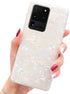 J.west Galaxy S20 Ultra Case, Luxury Cute Sparkle Bling Translucent Thinfoil Print Soft Silicone Phone Case Cover for Girls Women Slim Pattern Des...