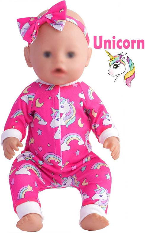 5 Sets Baby Doll Accessories Baby Doll Clothes and Headbands for 15 Inch Doll to 18 Inch Doll, 10 PCs in Total Doll Clothes and Accessories...