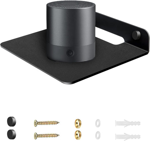 Small Floating Shelf Speaker Shelf, 6” Anti Slip Speaker Wall Mount Shelf for Cameras Baby Monitors Bluetooth Speaker Cell Phones Webcam WiFi Mesh...