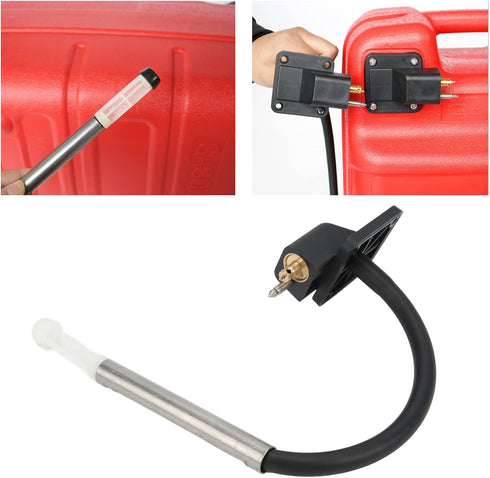 Boat Fuel Tank Connector Fitting Plastic and Metal Marine Fuel Tank Connector Portable 12L 24L Boat Outboard Engine Accessory...