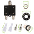30A Manual Reset Push Button Circuit Breaker 125/250V AC 50V DC Thermal Overload Protector with Quick Connect Terminals and Waterproof Button Caps...