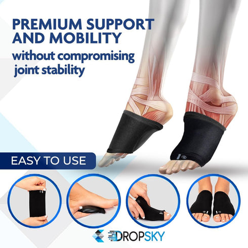 Arch Support, Flat Feet Arch Support Women and Men- Plantar Fasciitis Support Brace, Compression Arch Supports- Foot Arch Support for Flat Feet an...