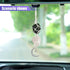 Hanging Car Charm, Crystal Car Hanging Ornament, Car Interior Rear View Mirror Charm, Dangling Moon & Healing Crystal Accessories, Handmade Car Re...