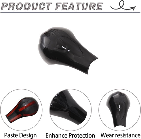 ABS Gear Shift Knob Head Cover Compatible with Infiniti QX80 2013-2017/Nissan Touareg Gear Shift Knob Head Cover Cap,Car Gear Handle Head Gear Lev...