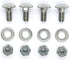 4pk 784-5581A Stainless Steel Mounting Carriage Bolt Nuts kit fits Cub Cadet MTD 784-5580 710-0451 712-04063 784-5581A Snowblower Skid Shoe (5/16-...