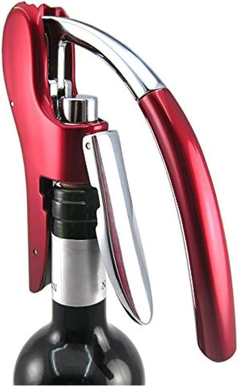 KAYCROWN Wine Bottle Opener, Vertical Lever Corkscrew with Built in Foil Cutter Design, Manual Handheld Corkscrew with Ergonomic Lever Pump...