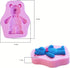 2 Pcs 3D Cute Bear Silicone Fondant Mould Cake Mold Cookie Decor Cake Decoration Jewelry, Polymer Clay, Crafting Projects Chocolate Baking Cookie ...