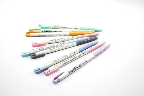 Xeno Lunatic Lunny 0.38mm Slim Ball Point Pen Dozen Box 12 Pcs, Made in Korea (Blue 12pcs)...
