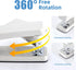 Deli/EZWORK Swing-Arm Swivel Stapler, 25 Sheets Capacity, 360 Degree Rotate Desk Staplers with 1000 Staples for Booklet or Book Binding, White...