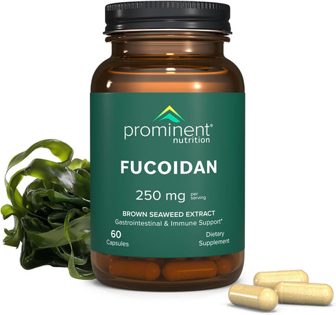 Fucoidan Gut Health & Immune Support Supplement – 250mg, 60 count – Premium Brown Seaweed Extract - Immune System & Digestion Supplement...
