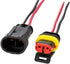 5 Sets 2 Pin Way Car Auto Super Sealed Waterproof Electrical Connectors Plug Socket Kit with Wire AWG Gauge Marine...