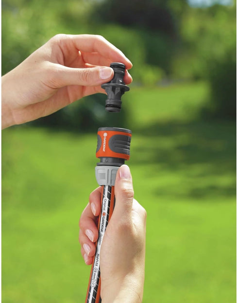 GARDENA coupling, connection piece for secure hose connection, connection of two hoses for extension, to the transition from 13 mm (1/2) to 13 mm ...