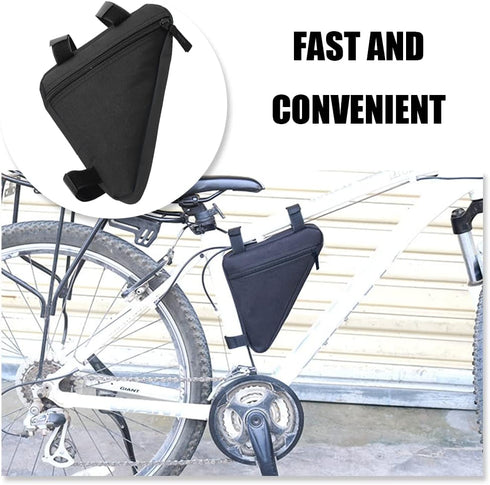 Bike Bag, Bicycle Frame Storage Bag, Bike Triangle Pouch, Bike Saddle Bag, Bike Top Tube Bag, Bike Seat Bag, Mountain Bike Accessories Pack for Ph...