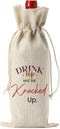 Funny Baby Pregnancy Announcement Wine Bag, Cute Baby Pregnancy Announcement Gifts Wine Bags for Parents Grandparents, Drink Up We're Knocked Up W...